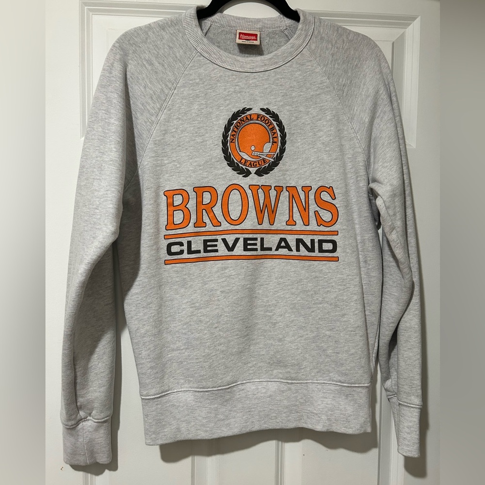 HOMAGE Cleveland Browns Crewneck Sweatshirt - Picture 1 of 8